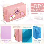 Sanwuta 9 Pcs Makeup Bags Bulk PU Double Zippers Cosmetic Bag Makeup Toiletry Christmas Small Pouch Portable Travel Organizers Case for Women Bridesmaid Party End of The Year(Vintage Colors)