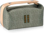 Fashion Makeup Bag for Women, Orange Red Canvas Make up Travel Bag, Hanging Cosmetic Bag Organizer for Wome