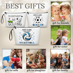 Volleyball Gifts,Volleyball Stuff,Volleyball Senior Night Gifts,Travel Makeup Bag,Birthday Gifts for Women,Gifts for Volleyball Players,Make Up Bags for Women,Gifts for Teen Girls
