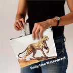 Animals Theme Makeup Bag - Watercolor Leopard - Drawing Printing Cosmetic Bag, Toiletry Bag, Gift For Girls, Teen, Personal Care & Accessories - A16