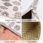 SUMAJU 4 Pcs Canvas Cosmetic Bag, Multi-Function Travel Makeup Bag Cosmetic Pouch with Zipper Travel Toiletry Bag Travel Size Toiletries Christmas Gifts Stocking Stuffers for Women