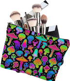 Makeup Bag Cute Mushroom Cosmetic Bag Mini Portable Travel Toiletry Bag Organizer Makeup Brushes Aesthetic Accessories Waterproof Storage Bag for Women