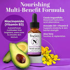 TruSkin (B3) Niacinamide Serum for Face – Minimize Appearance of Pores, Balance Moisture & Tone, Hydrate & Soothe with Hyaluronic Acid, Vitamin E, Aloe & Avocado Oil, 1 fl oz