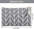SUMAJU 4 Pcs Canvas Cosmetic Bag, Multi-Function Travel Makeup Bag Cosmetic Pouch with Zipper Travel Toiletry Bag Travel Size Toiletries Christmas Gifts Stocking Stuffers for Women