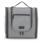 Hanging Toiletry bag & Makeup Bag for Travel, Water-Resistant Organizer Toiletries Bag with Separate Compartments, Travel Essentials Kit (Gray)