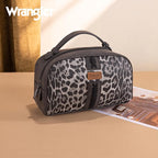 Montana West Wrangler Makeup Bags for Women Leopard Print Toiletry Bag Small Travel Cosmetic Organizer for Gift