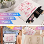 God Says I Am Makeup Bag, Pink Coquette Bow Bible Verse Cosmetic Bag, Inspirational Christian Gifts for Women, Religious Faith Based Gifts Inspirational Affirmations Gift Bag