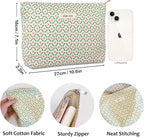 STARDW Aesthetic Floral Makeup Bag Cute Small Cosmetic Bags for Women Girls, Travel Toiletry Bag Large Capacity Zipper Makeup Pouch, Purse Organizer Pouches