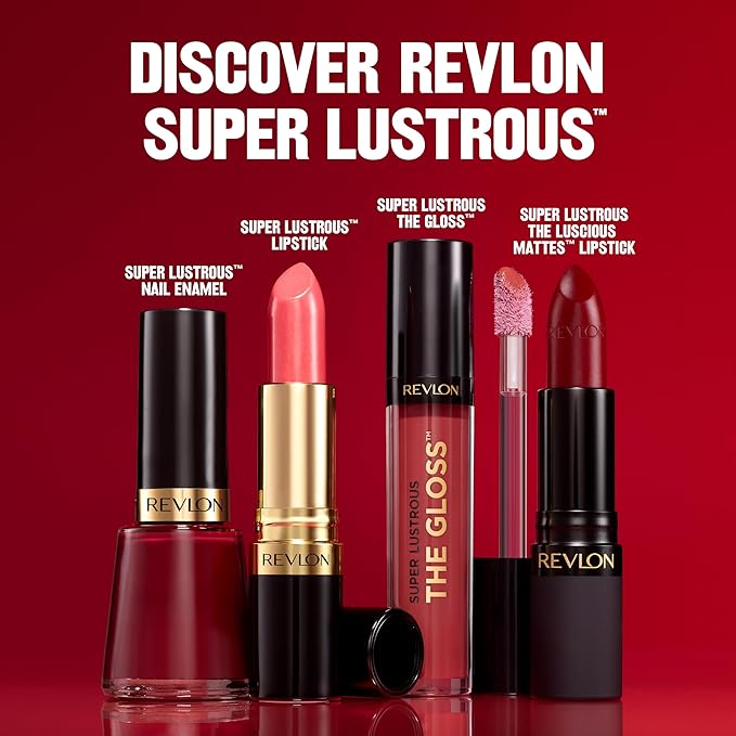 Revlon Super Lustrous Lip Gloss, Non-Sticky, Hydrating, High Shine Finish, 310 Choco Crush, 0.13 oz