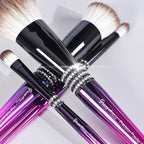 Bueart Design 16PCS Ultra Soft Makeup Brushes Sets with Holder,Professional Make up Brushes with Diamond(Purple-Black Gradient & Holder)
