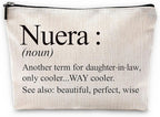 Sufamb Nuera Gifts Makeup Bag, Best Daughter in Law Gifts for Mother's Day Birthday Cosmetic Bags, Daughter in Law Gift Portable Small Toiletry Bag Zipper Makeup Pouch