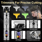Hair Clippers for Man T-Blade Trimmer Nose Hair Trimmer Electric Shaver Set, Professional 4 in 1 Barber Clippers Set for Haircut, Men’s Grooming Kit with LCD Display, Ideal Gift for Him