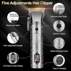 Hair Clippers for Man T-Blade Trimmer Nose Hair Trimmer Electric Shaver Set, Professional 4 in 1 Barber Clippers Set for Haircut, Men’s Grooming Kit with LCD Display, Ideal Gift for Him