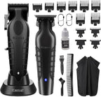 KEMEI Hair Clippers and Trimmers Set Professional, Barber Clipper for Hair Cutting, Rechargeable Electric Trimmers for Men, T-Blade Grooming Kit with 11 Guide Combs for Family