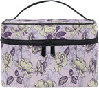 Makeup Bag, Vintage Butterfly And Flowers Travel Makeup Organizer Bag Cosmetic Cases Toiletry Bags for Girl Women Ladies
