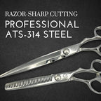 6.8" Legacy Steel Hair Cutting Scissors - Designed with Japan ATS-314 Japanese Steel (Steel Shears Set)
