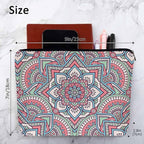 Woman Makeup Bag Mandala, Ethnic Tribal Mandala Floral Boho Makeup Bags Travel Cosmetic Bags Toiletry Makeup Organizer Pencil Pouch Make Up Cosmetic Bag For Owners Lady Birthday Gifts