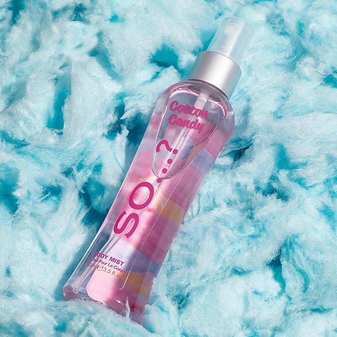 So...? Cotton Candy Body Mist for Women - 3.5 oz Body Mist - Pack of 2