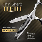 Fagaci Thinning Shears for Hair Cutting 6" Razor-Sharp, Hair Thinning Scissors with Precise Cut, Texturizing Shears Lasting Sharpness and Durable Steel