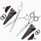 Fagaci Professional Hair Cutting Scissors 6” Super Sharp Thin Blades, 440C Steel for Maximum Precision Hair Scissors for Women & Men, Lightweight Hair Shears for Hair Cutting, Barber Scissors