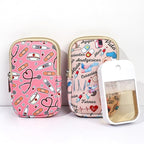 COOKOOKY 2 Pack Hand Sanitizer Spray Case Compatible with Touchland, Hand Sanitizer Holder, Mini Zippered Pouch, Small Makeup Bag for Women Friends Girls Gifts Idea