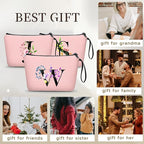 Birthday Inspirational Bridesmaid Proposal Team Small Gifts for Women Mom Aunt Teacher Sister Coworkers Makeup Cosmetic Bag Travel with Mirror Mothers Day Christmas Graduation W