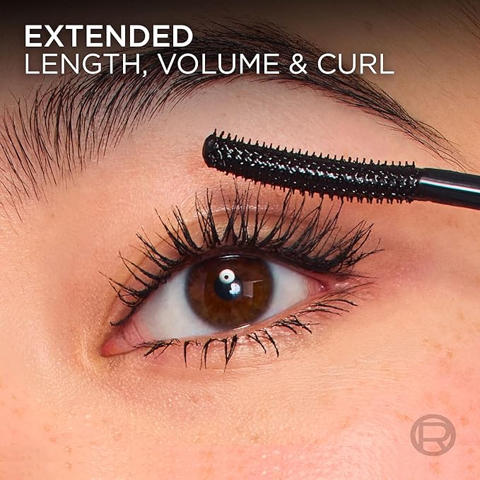 L'Oreal Paris Extensionist Mascara, Lengthening, Volumizing, and Curling Formula For a Lash Extension Eye Makeup Look, Washable Black