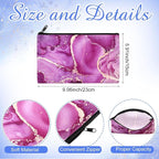 Hillban 36 Pcs Marble Makeup Bags Marble Gifts Cosmetic Bags for Women Travel Toiletry Pouch with Zipper Portable Organizer Pouch for Cosmetics Makeup Brushes, 12 Styles