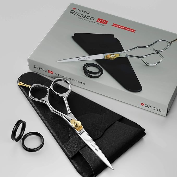 Suvorna 6" Hair Cutting Scissors for Professionals, Barbers & Hairdressers – Sharp Hair Shears for Cutting, Trimming, Grooming – Hair Scissors Professional for Men, Women, Adults