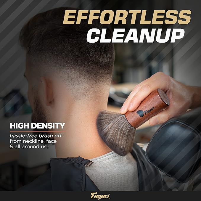 Fagaci Professional Hair Scissors Extremely Sharp & Barber Brush Neck Duster Set, Hair Cutting Scissors Professional, Hair Shears & Barber Neck Duster Brush for Hair Cutting, Barber Scissors Set