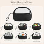 Small Clear Travel Makeup Bag, Waterproof Leak-Proof Toiletry Bag for Women, Simple Transparent Cosmetic & Makeup Bag Organizer