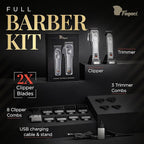 Fagaci Professional Hair Clippers for Men with Superior Precision, Brushless Motor Barber Clippers and Trimmers Set, 5X Longer Sharpness Hair Cutting Kit, Mens Haircut Cordless Clipper for Barber