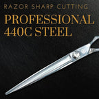 Saki Shears 7 Inch Hair Cutting Scissors/Shears - Extremely Sharp Japanese Steel Cutting Blades - 7" Long Scissors Designed for Professional Barbers