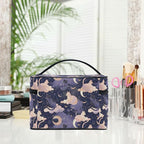 MNSRUU Makeup Bags, Cat Moon Makeup Organizer Bags Toiletry Bag Box Travel Cosmetic Bag Make Up Train Case for Women Teen Girl Ladies