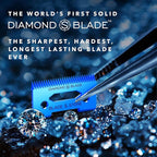 Blade & Stone™ Professional Barber Hair Clippers for Men PC801 Clipper | Diamond-S™ Blade | Micro-Gap Tech | Professional 7200 RPM Digital Motor, All-Metal, Cordless Clippers - Big Blue