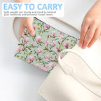 Magnolia Flowers Cosmetic Bag Mini Portable Travel Toiletry Bag Organizer Makeup Brushes Aesthetic Accessories Waterproof Storage Bag for Women