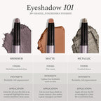 Julep Eyeshadow 101 Crème-to-Powder Waterproof Eyeshadow Stick Duo – Long-Lasting, Crease-Proof, Easy Apply with Built-in Smudger - Champagne Shimmer and Pearl Shimmer