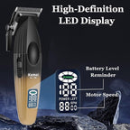 KEMEI 1788 Professional Hair Clippers for Men, Cordless Barber Clipper with LED Display, 9000 RPM Clippers for Hair Cutting with 2500 mAh Battery