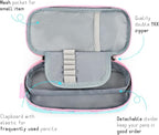 mibasies Girls Pencil Case for Kids, Multi-Slot Pencil Pouch, Rainbow Mint Green