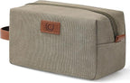 Janhavi Waterproof Personalized Toiletry Bag for Men, Beach Vacation Travel Essentials,Toiletry Bag with Hook, Laser Engraved Initials & Wheat Ear,Gifts For Him, Gifts For Husband(Olive Green C)