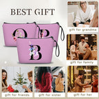 Birthday Inspirational Bridesmaid Proposal Team Small Gifts for Women Mom Aunt Teacher Sister Coworkers Makeup Cosmetic Bag Travel with Mirror Mothers Day Christmas Graduation B
