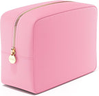 Embla Makeup Bag Travel Cosmetics Pouch and Toiletry Bag, Nylon Zipper Pouch Purse, Cute Make Up Organizer Storage Tote for Women Girls, Travel Skincare Case, Large Makeup Bags, Flamingo Pink