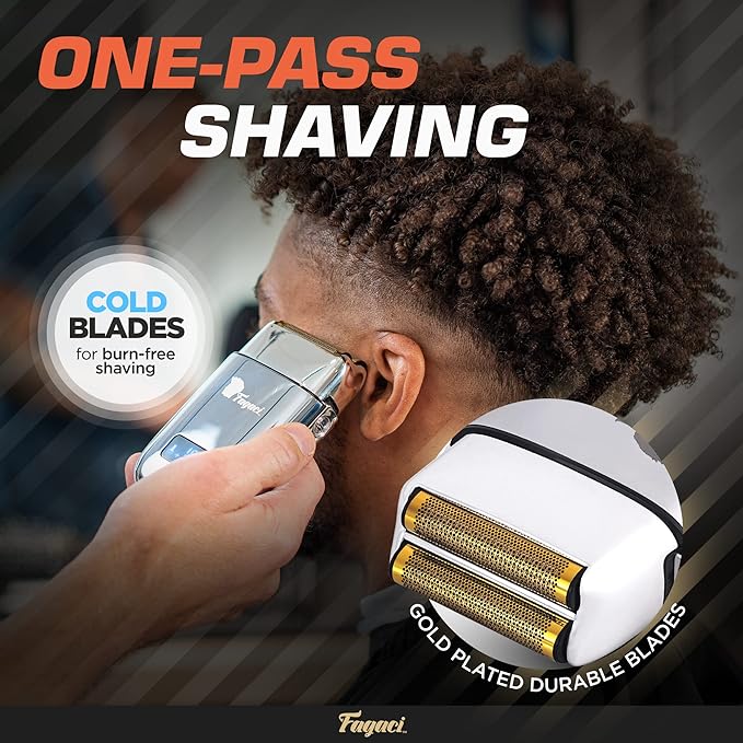 Fagaci Professional Hair Clippers for Barbers with Precise Cutting, 5 Speeds Double Foil Shavers for Men, Turbo Power Cordless Hair Clippers, Clean Shaving Foil Razor, Clippers for Hair Cutting