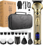 Beard Trimmer Kit for Men - Professional 6 in 1 Hair Clipper Trimmer, Cordless Multi Groomer, Mens Grooming Kit for Beard, Face, Body Nose Electric Razor with Travel Case as Gifts for Him