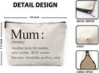 Sufamb Mum Gifts Makeup Bag, Best Mom Gifts for Mother's Day Birthday from Son and Daughter Cosmetic Bags, Gift for Mother Portable Small Toiletry Bag Zipper Makeup Pouch