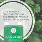 Pure Body Naturals Exfoliating Body Scrub with Hydrating Coconut Milk and Detoxifying Dead Sea Salt, Moisturizing Exfoliating Scrub, 12 Ounce (Packaging Varies)