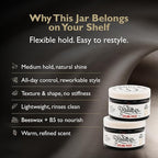 Styling Paste – Medium Hold with Flexible Control and Natural Shine – Enriched with Beeswax & Pro-Vitamin B5 – 3.4 oz (2-pack, Tobacco Vanilla)