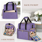 LUXJA Large Travel Makeup Bag with 3 Removable Cases, Cosmetic Bag with Detachable Dividers (Patent Pending), Purple