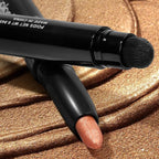 longwear cream eye shadow sticks(02 Rose Gold Shimmer),Smudge-Proof,Waterproof Eyeshadow,Silky Formula Glitter With Makeup Brush,Rose Gold Sheer Shimmer