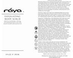 RAYA Exfoliating Body Scrub 8 oz (S-103) | Exfoliating, Refining, and Polishing Body Scrub | Made with Natural Loofah and Essential Oils | Relieves Ingrown Hairs